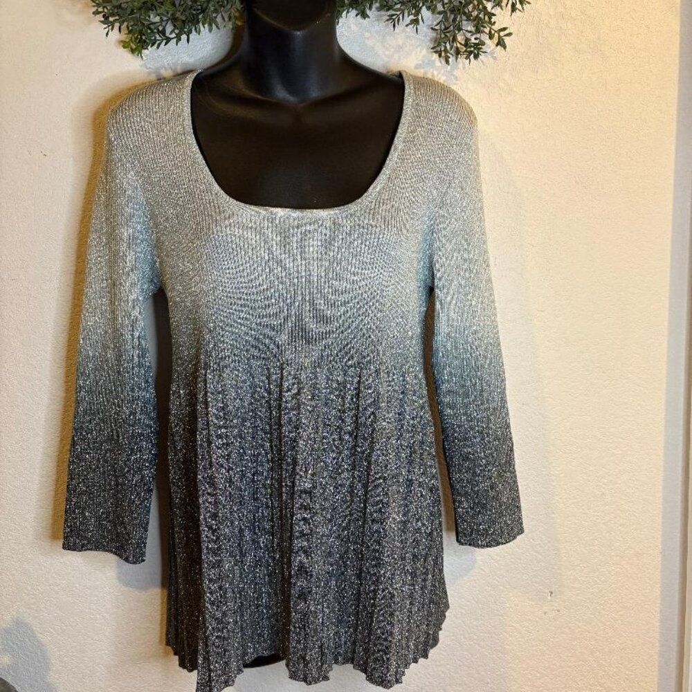 Women's Grace Elements Sparkly ombre sweater L